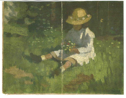 Claude Monet "Child Sitting In A Meadow"